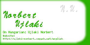 norbert ujlaki business card